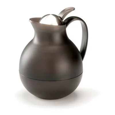 Glass-Lined Vacuum Jug / Black 1 LT