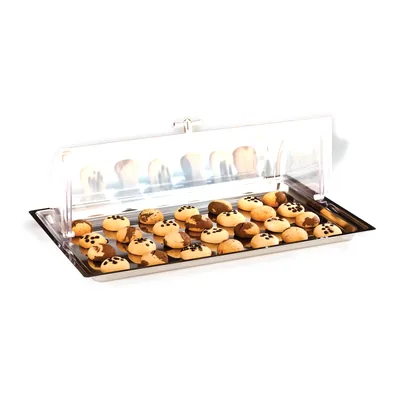 Food Container with Polycarbonate Roll-Top Lid / Large GN 1/1 18/10 56 x 36 x H: 18 cm