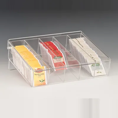 Acrylic Tea Display with 5 Compartments 33 x 27 x H: 8 cm