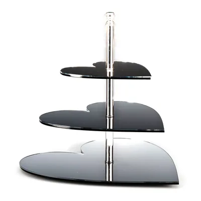 Aynalı Teşhir Standı / Kalp Ø 20, 30, 40 x H: 45 cm