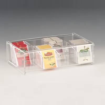 Polycarbonate Tea Display with 8 Compartments 27,5 x 17 x H: 8,5 cm