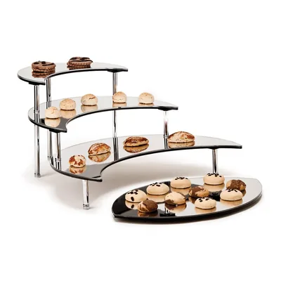 Mirrored Display Stand / Crescent H: 26 cm