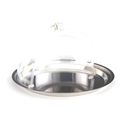 Bell Jar with Polycarbonate Roll-Top Lid / Small 18/10 Ø 32,5 cm