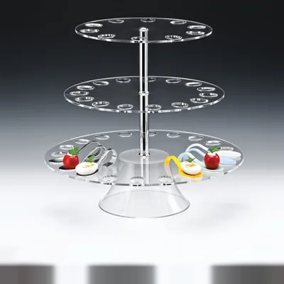 Acrylic Serving Stand with 45 Compartments Ø 49, 39, 33 x H: 63 cm