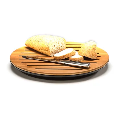 Bread Cutting Board with Polycarbonate Base Ø 42 cm