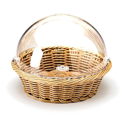 Basket with Polycarbonate Roll-Top Lid Ø 35 x H: 10 cm