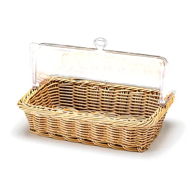 Basket with Polycarbonate Roll-Top Lid 44 x 29 x H: 11cm