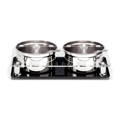 Çelik Kaseli Polikarbonat Kapaklı Sosluk Reçellik Standı 17,5 x 33,5 x H: 8,5 cm