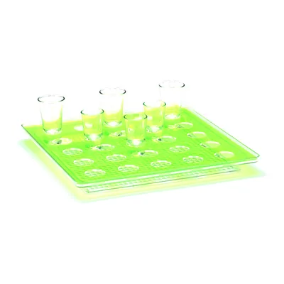 Shot Server with Polycarbonate Tray for 25 34 x 34