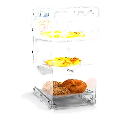 Polikarbonat Tepsili Teşhir Standı 25 x 33 x H: 51 cm