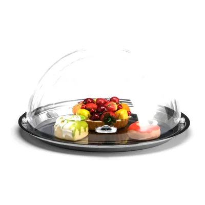 Bell Jar with Steel Tray and Polycarbonate Roll-Top Cover Ø 30,5 cm