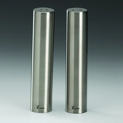 Steel Salt and Pepper Shakers H: 12 cm
