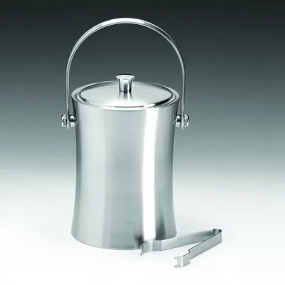 Double-Walled Steel Ice Bucket Ø 14 x H: 18,5 cm