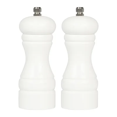 Pepper Mill Set of 2 White 13 cm