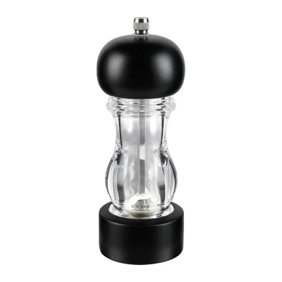 Wooden Pepper Mill Black 6 x 16 cm