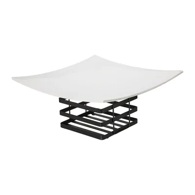 Buffet Set (Melamine Bowl + Metal Riser) 42 x 42 x 5 cm
