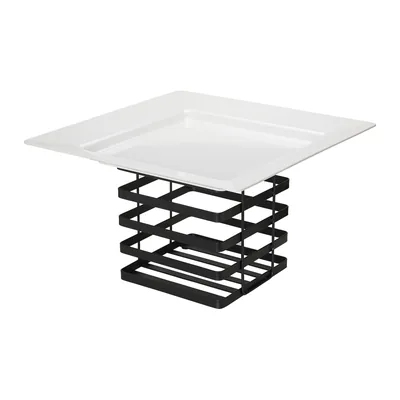 Buffet Set (Melamine Bowl + Metal Riser) 40 x 40 x 5 cm