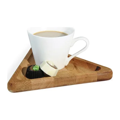 Triangular Instant Coffee Serving Board 17.5 x 20 cm