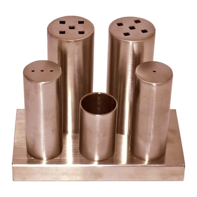 Everest Large Round Salt & Pepper Set Copper 15 x 8 x 11 cm