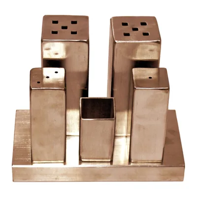 Everest Large Square Salt & Pepper Set Copper 15 x 8 x 11 cm