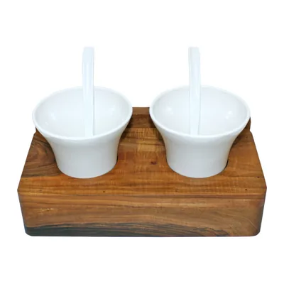 Buffet Double Sauce Bowl Stand 31 x 16 x 7 cm