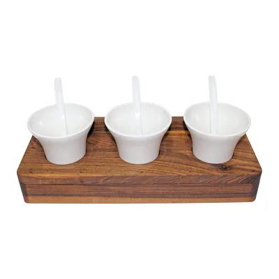 Buffet Triple Sauce Bowl Stand 45.5 x 16 x 7 cm