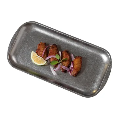 Retro Buffet Serving Plate 37 x 20 x 1.5 cm