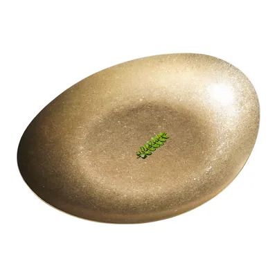 Retro Buffet Serving Plate Gold 29.2 x 24.2 x 3 cm