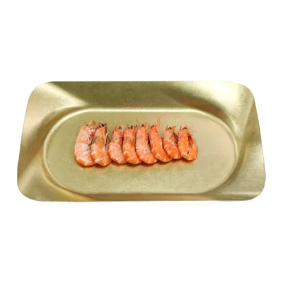 Retro Buffet Serving Plate Gold 34.5 x 20 x 3.5 cm