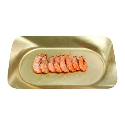 Retro Buffet Serving Plate Gold 40 x 24 x 4 cm