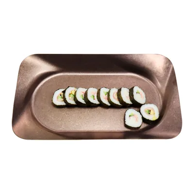 Retro Buffet Serving Plate Copper 40 x 24 x 4 cm