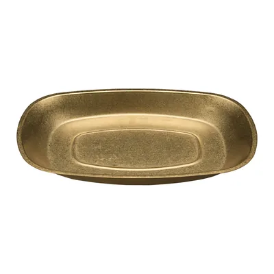 Retro Buffet Serving Plate Gold 25.5 x 16.5 x 2.4 cm
