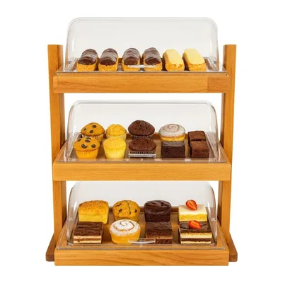 حامل عرض بغطاء منزلق من ثلاثة طوابق 60 x 35 x 81 سم