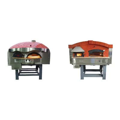 Gas and Wood Fired Rotating Base Pizza Oven Design