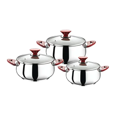 Hilal Stainless Steel Cookware Set 6 Pieces