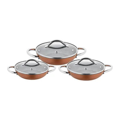Aluminium Omelette Pan Set 6 Pieces (Copper)