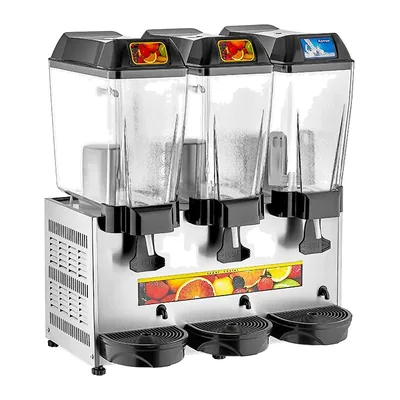Üç Hazneli Şerbet ve Ayran Soğutucu (2 Şerbet + 1 Ayran) 3x20 lt
