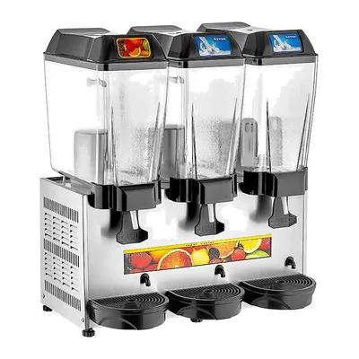 Üç Hazneli Şerbet ve Ayran Soğutucu (1 Şerbet + 2 Ayran) 3x20 lt