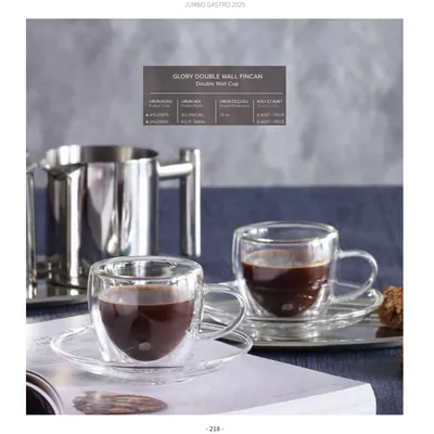 Glory Double Wall Cup — Set of 6 Cup Saucers
