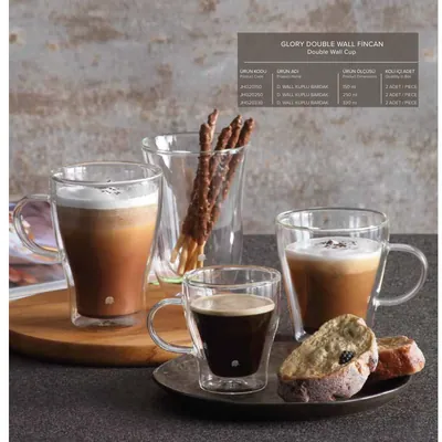 Glory Double Wall Cup — Double Wall Glass with Cup 150 ml