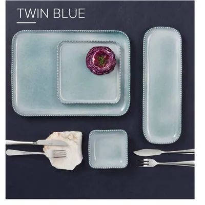 طبق باتون Twin Blue 19 cm